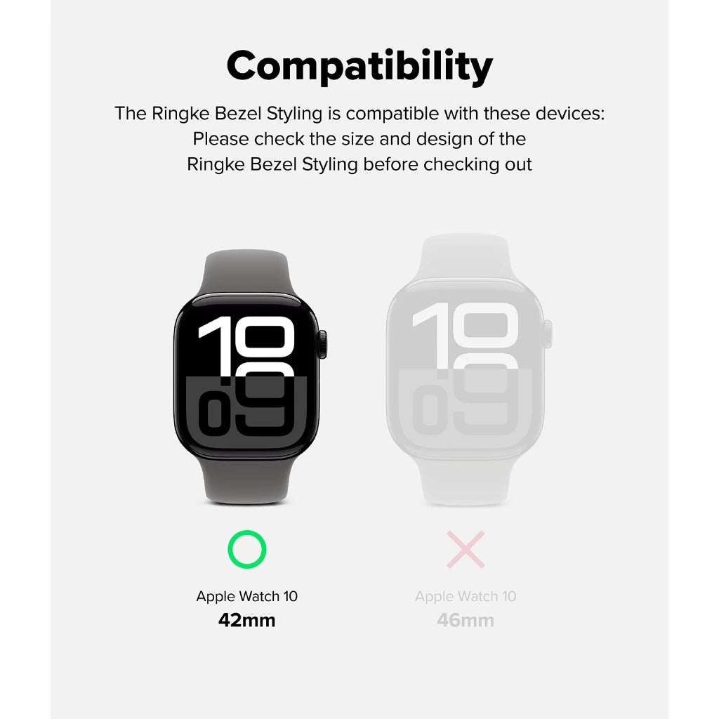 Ringke Bezel Styling for Apple Watch 10 46mm Frame Protection - Metal Smartwatch Accessory
