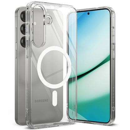 Ringke Galaxy S25 Plus Case Fusion Magnetic | Transparent Hard Back + Magnetic Charging Support
