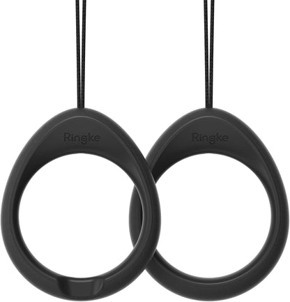 Ringke Finger Ring Strap - Silicone Smartphone Grip Lanyard Holder 2 Pack with Anti-Slip Mount Function