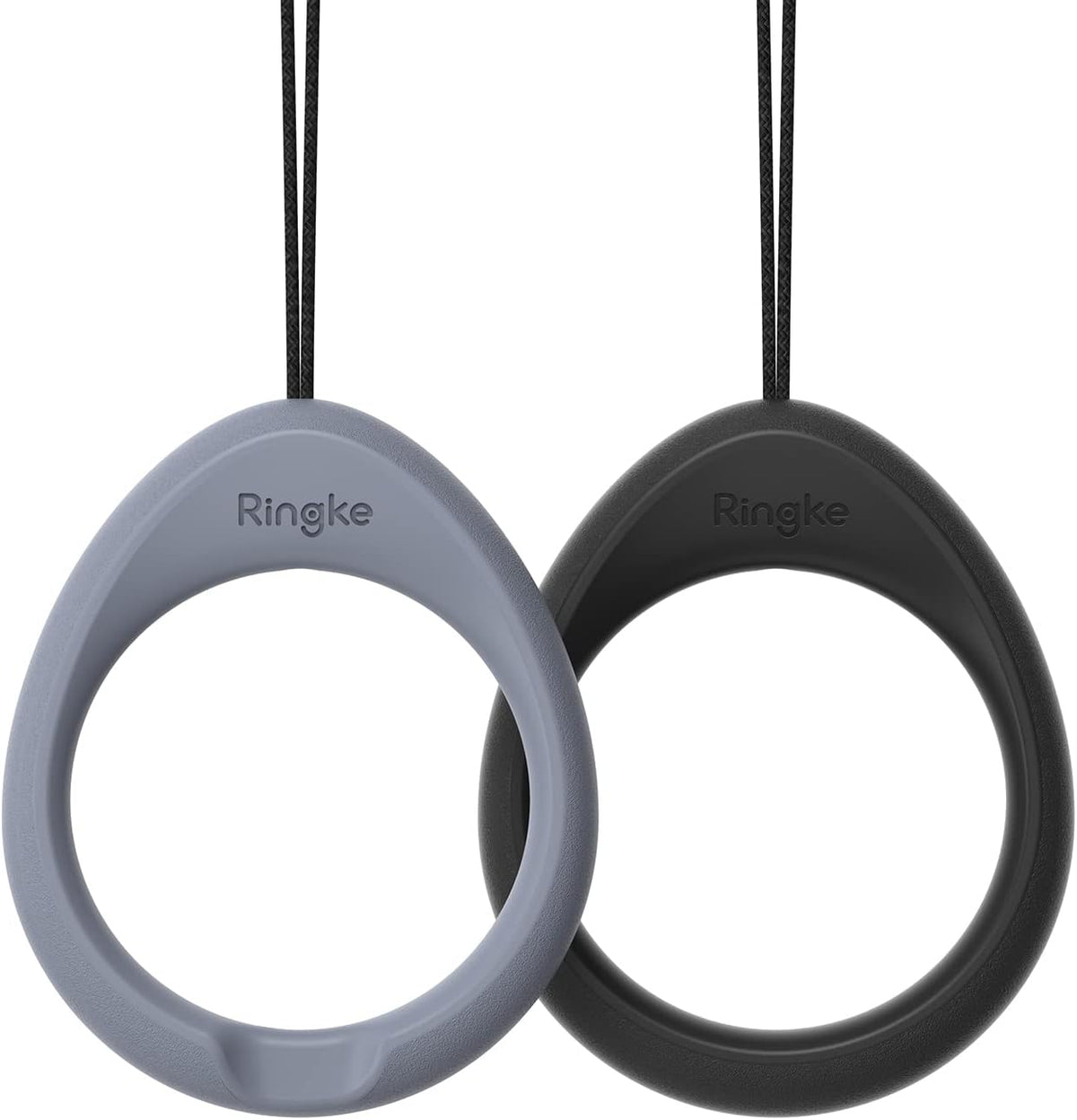 Ringke Finger Ring Strap - Silicone Smartphone Grip Lanyard Holder 2 Pack with Anti-Slip Mount Function