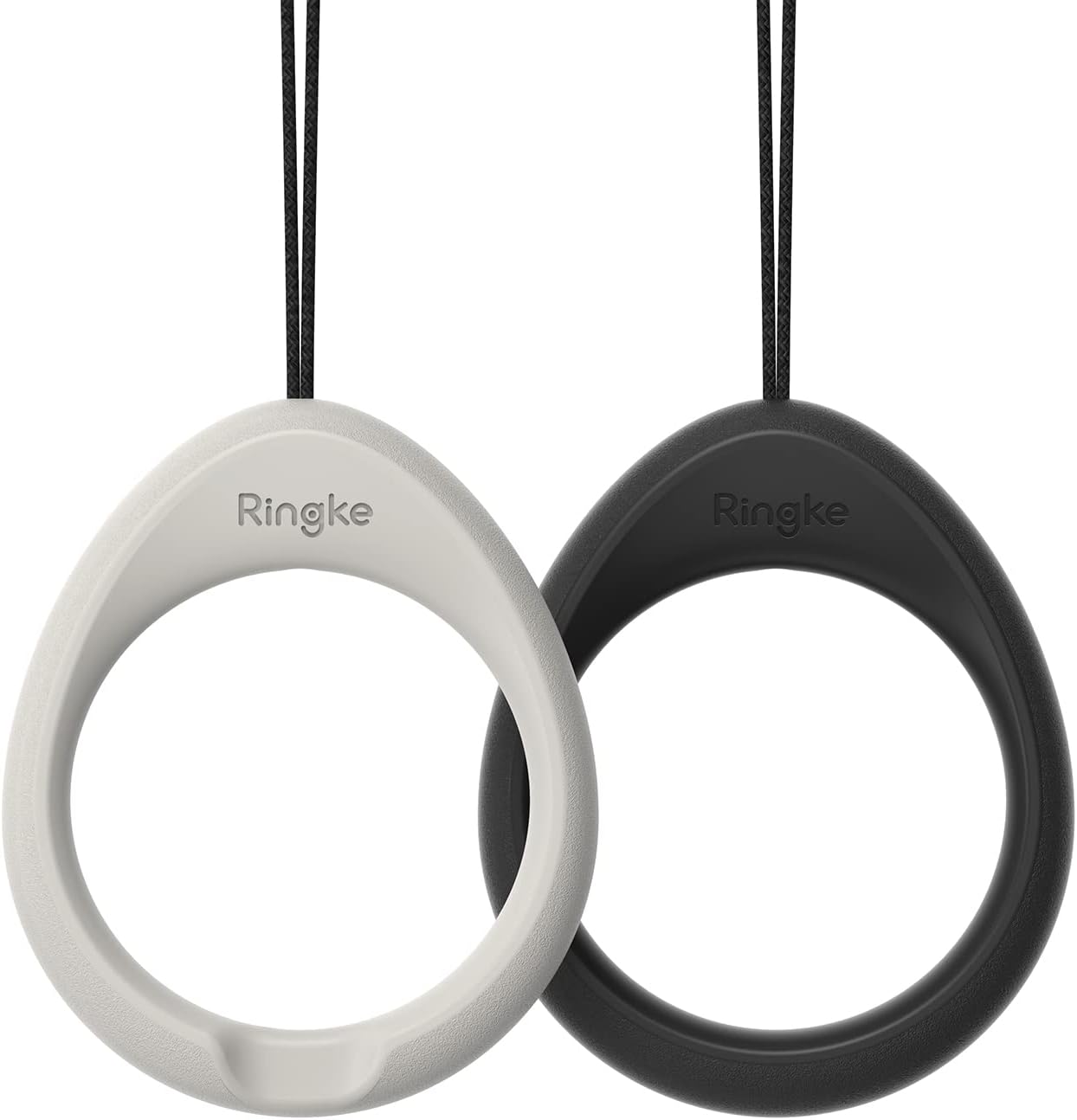 Ringke Finger Ring Strap - Silicone Smartphone Grip Lanyard Holder 2 Pack with Anti-Slip Mount Function