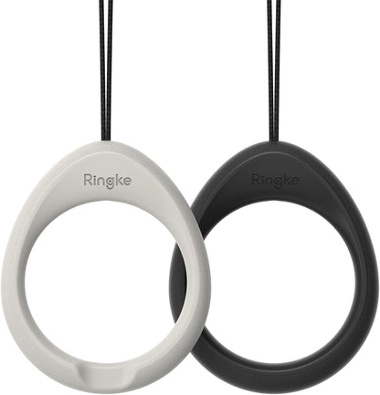 Ringke Finger Ring Strap - Silicone Smartphone Grip Lanyard Holder 2 Pack with Anti-Slip Mount Function