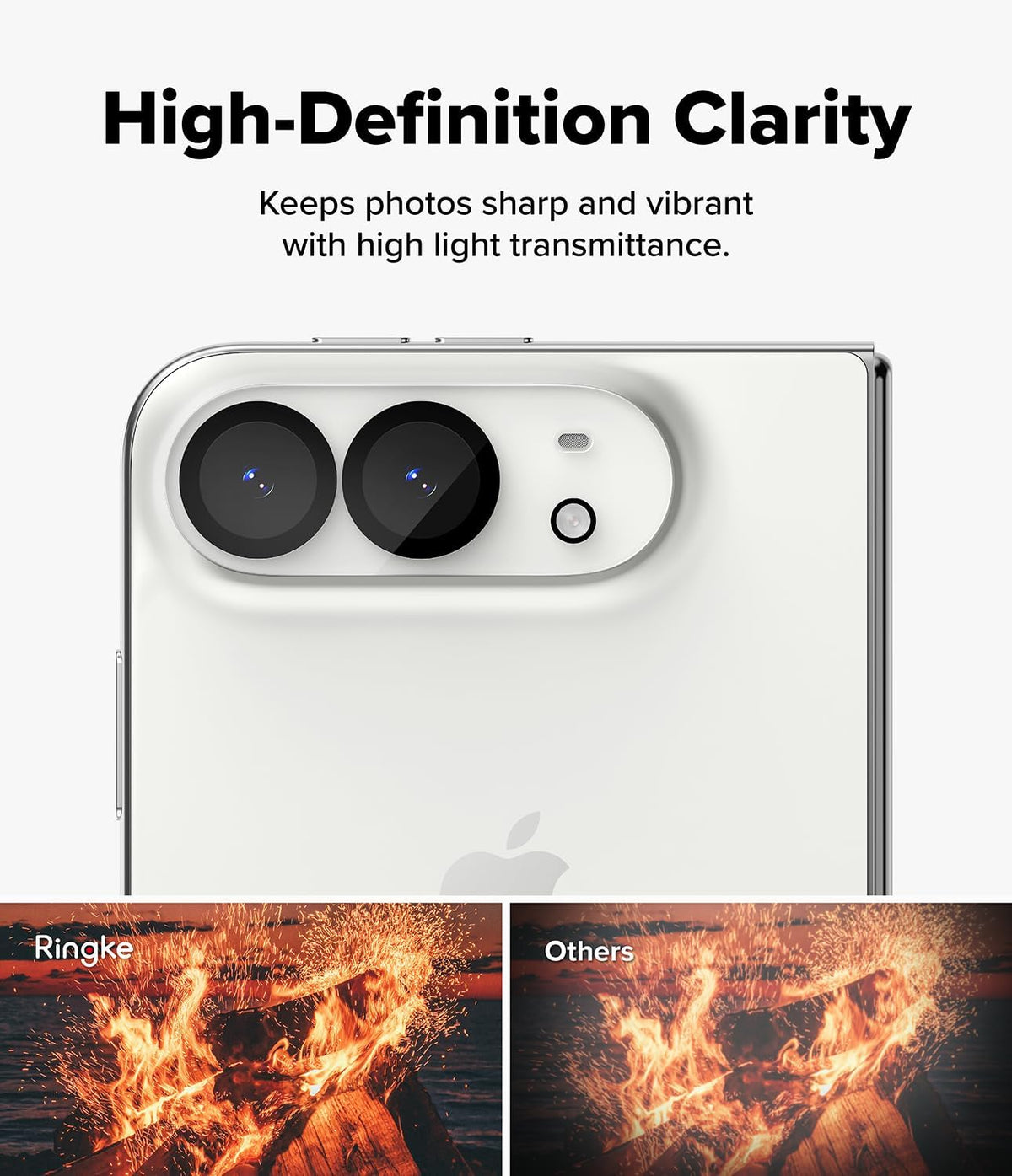 Ringke Camera Full Tempered Glass Protector for Apple iPhone Duo