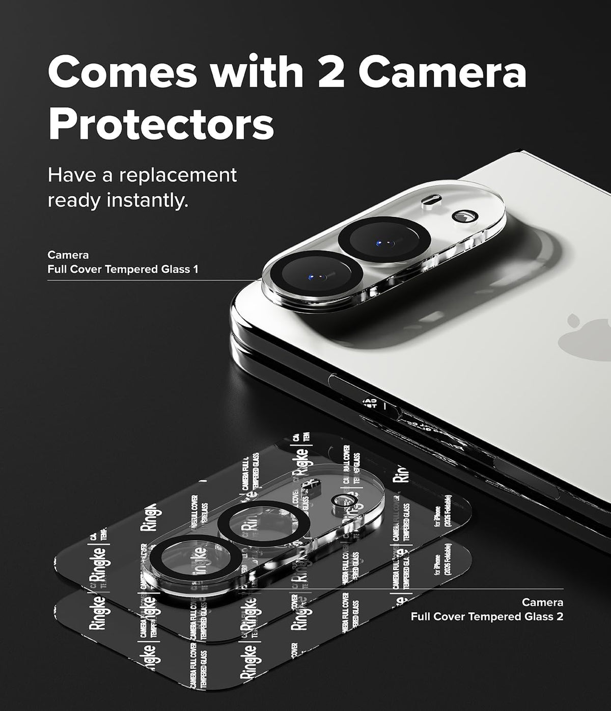 Ringke Camera Full Tempered Glass Protector for Apple iPhone Duo