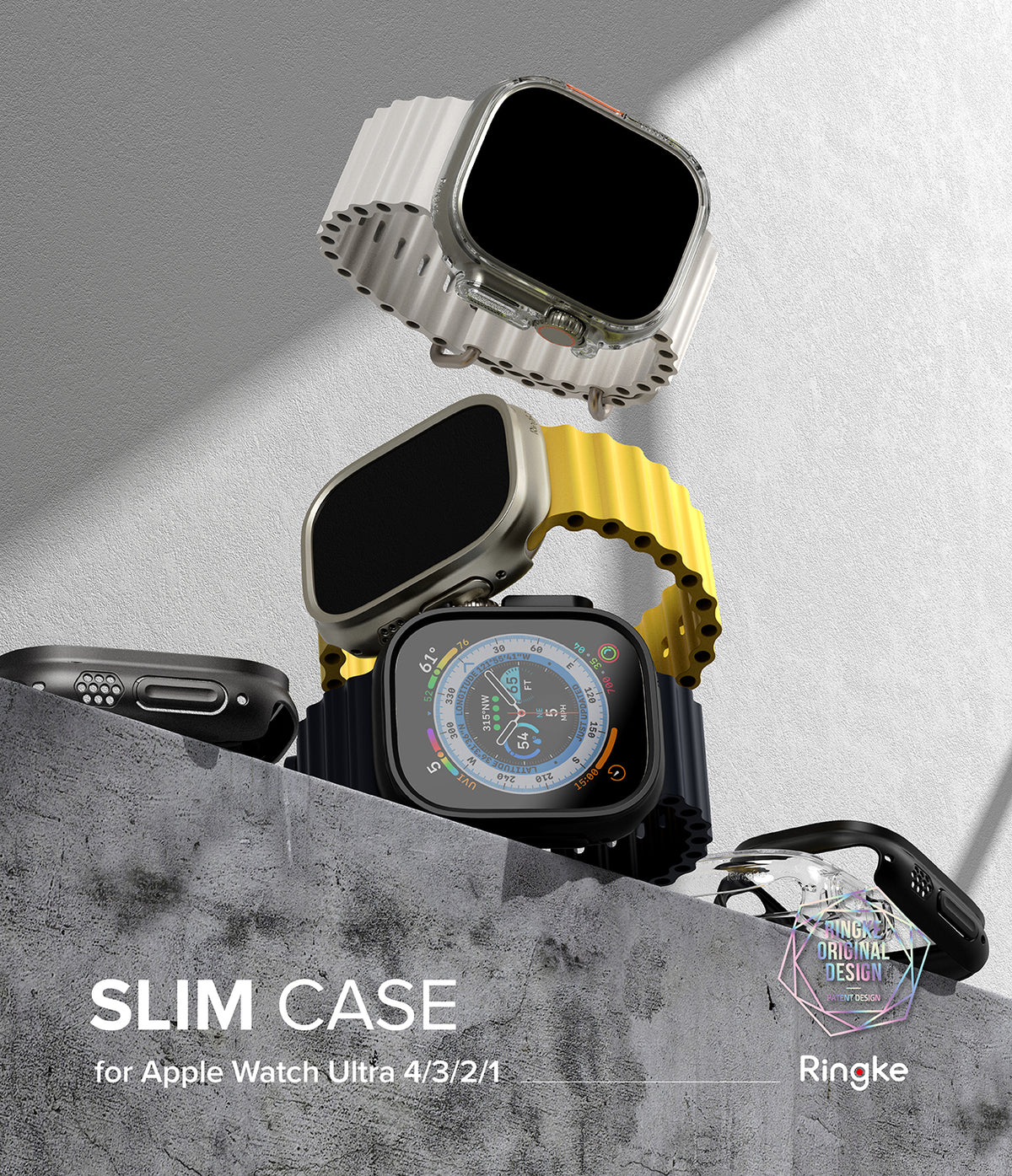 Ringke Slim Case Compatible for Apple Watch Ultra 4 / 3 / 2 / 1 - No Actual Smartwatch Included