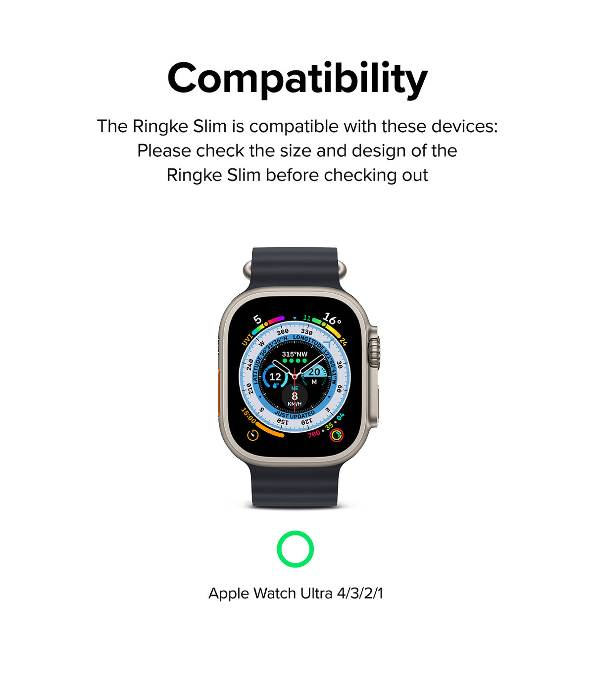Ringke Slim Case Compatible for Apple Watch Ultra 4 / 3 / 2 / 1 - No Actual Smartwatch Included