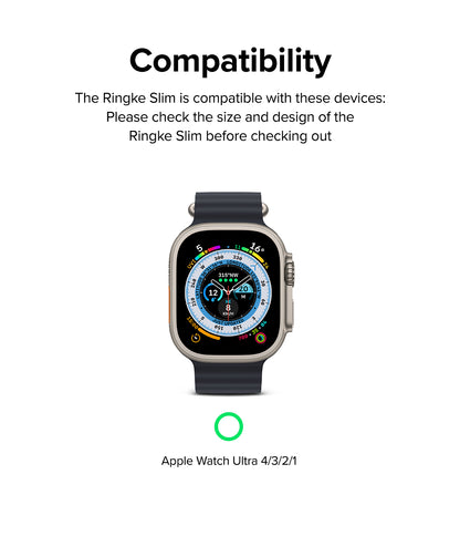 Ringke Slim Case Compatible for Apple Watch Ultra 4 / 3 / 2 / 1 - No Actual Smartwatch Included
