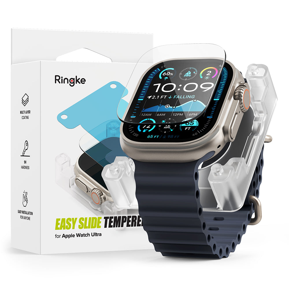Ringke Easy Slide Tempered Glass for Apple Watch Ultra 4 / 3 / 2 / 1 - Screen Protector