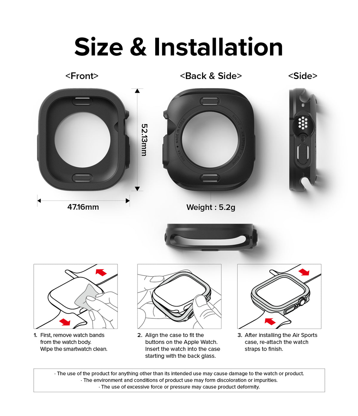 Ringke Air Sports Case Compatible for Apple Watch Ultra 4 / 3 / 2 / 1 - No Smart Watch Included