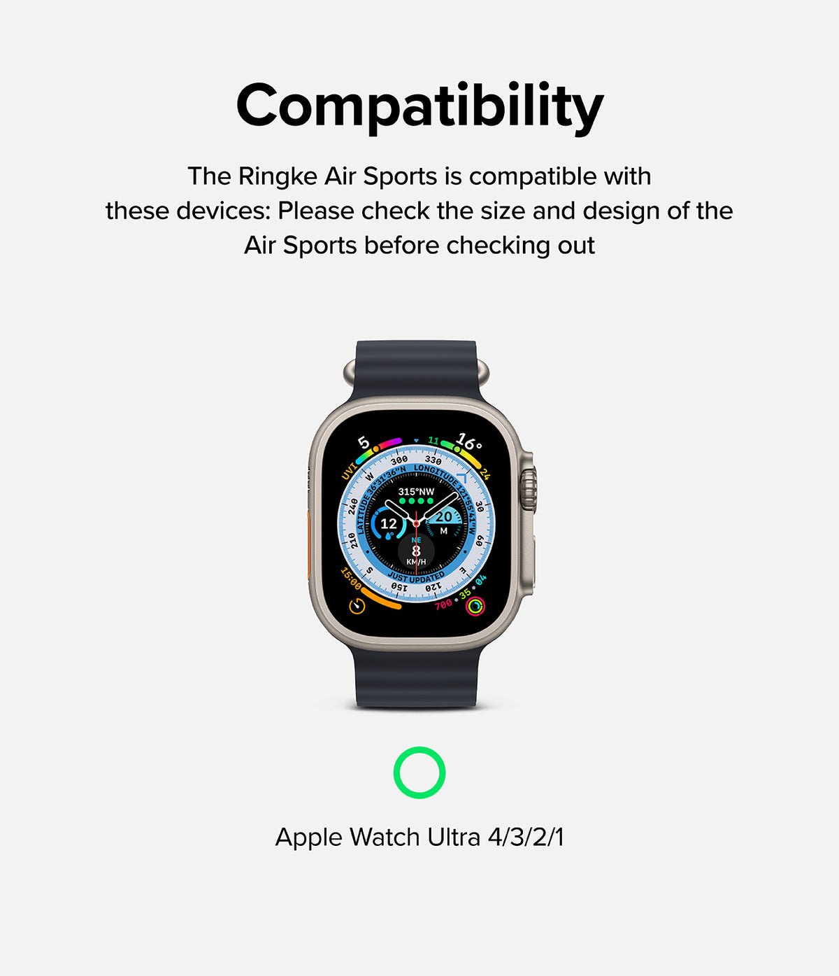 Ringke Air Sports Case Compatible for Apple Watch Ultra 4 / 3 / 2 / 1 - No Smart Watch Included