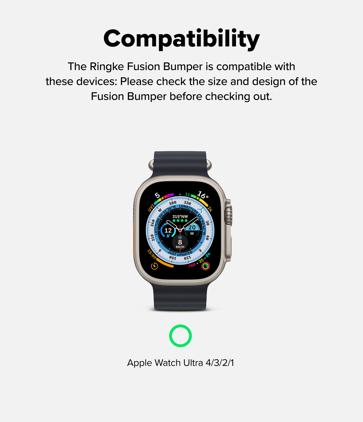 Ringke Fusion Bumper Case for Apple Watch Ultra 4 / 3 / 2 / 1 - Double-Layer Hybrid Case