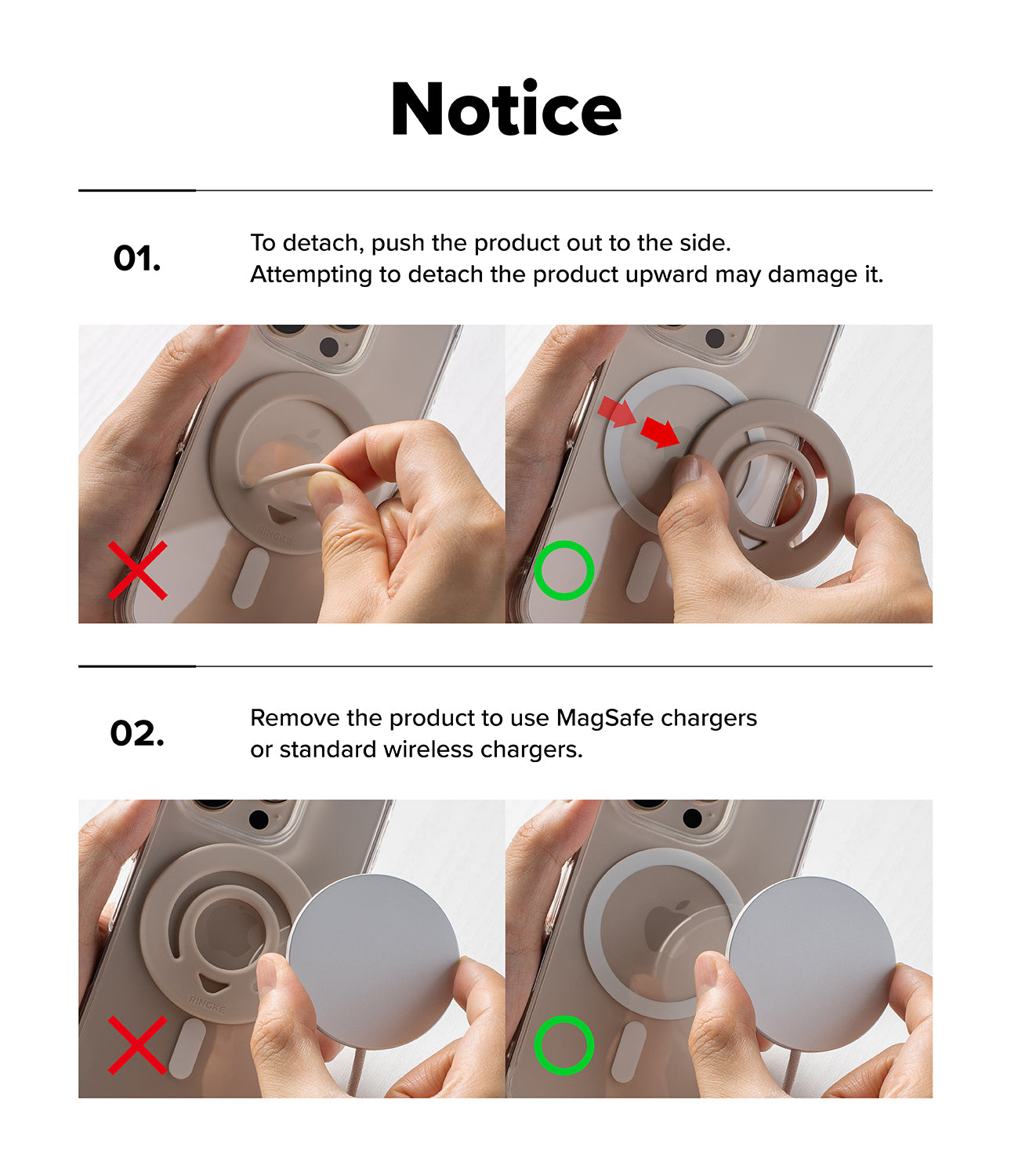 Ringke Dual Magnetic Silicone Ring - Double Sided Magnet Ring Mobile Accessory
