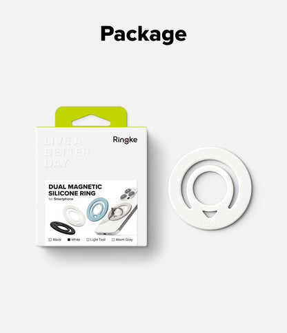 Ringke Dual Magnetic Silicone Ring - Double Sided Magnet Ring Mobile Accessory