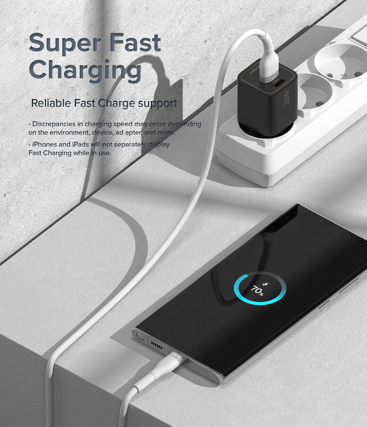 Ringke Fast Charging Pastel Cable - USB A to Type C