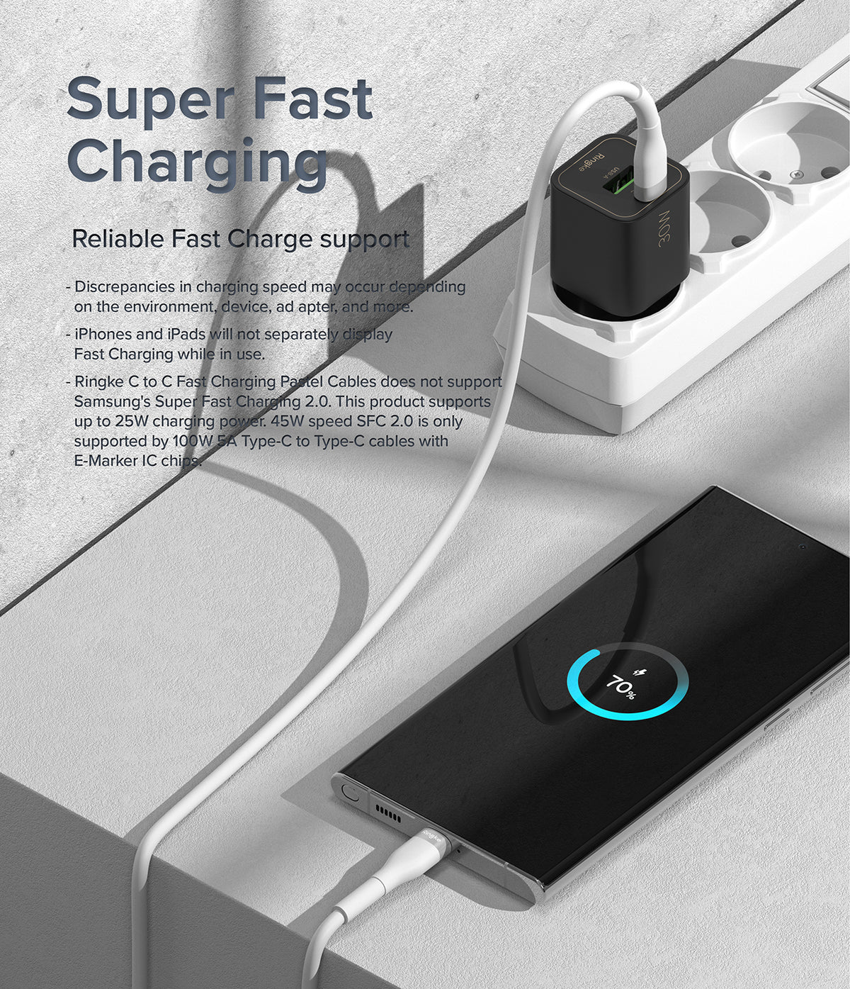Ringke Fast Charging Pastel Cable - Type C to Type C