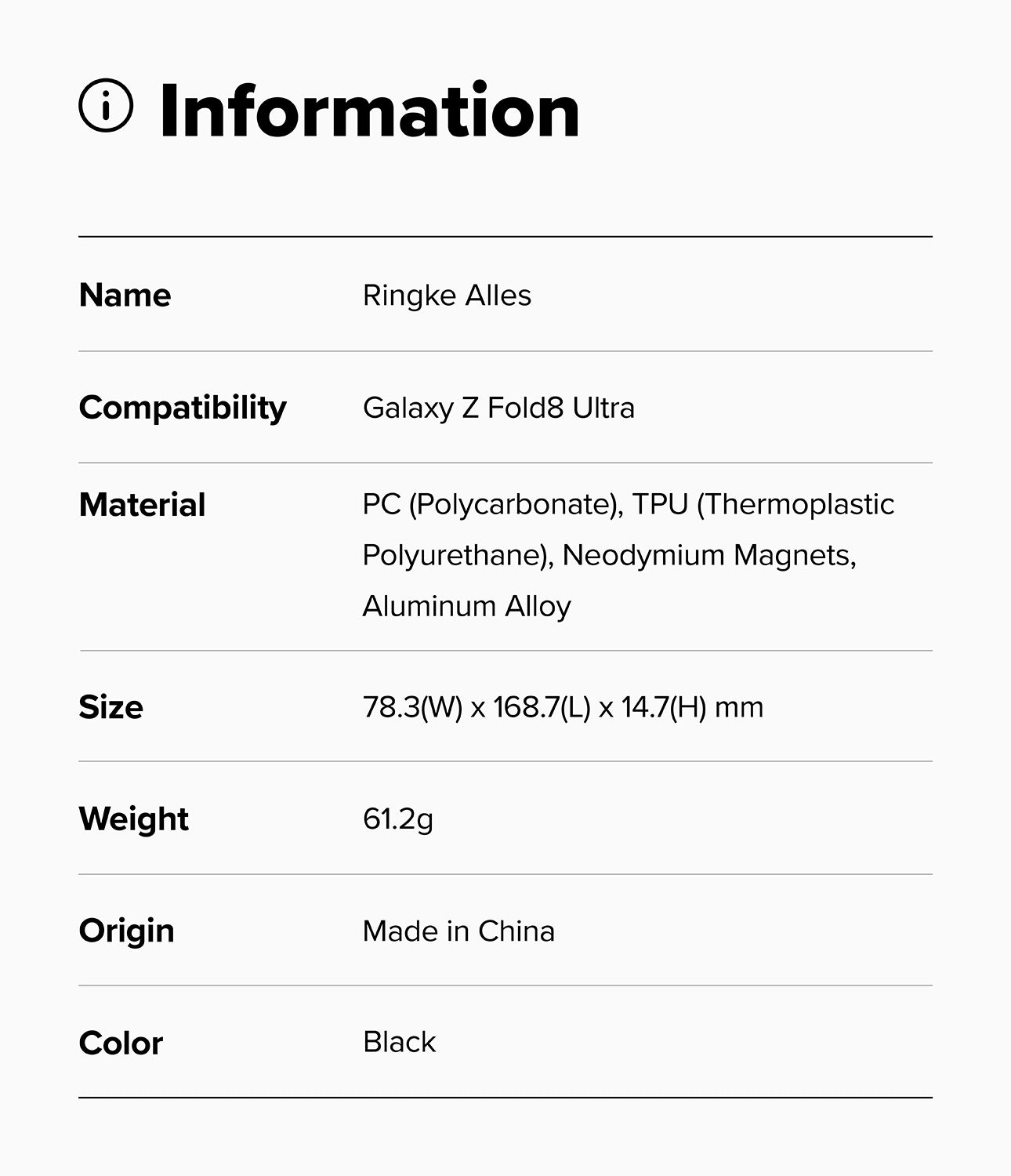 Ringke Alles Case for Samsung Galaxy Z Fold 8 Ultra