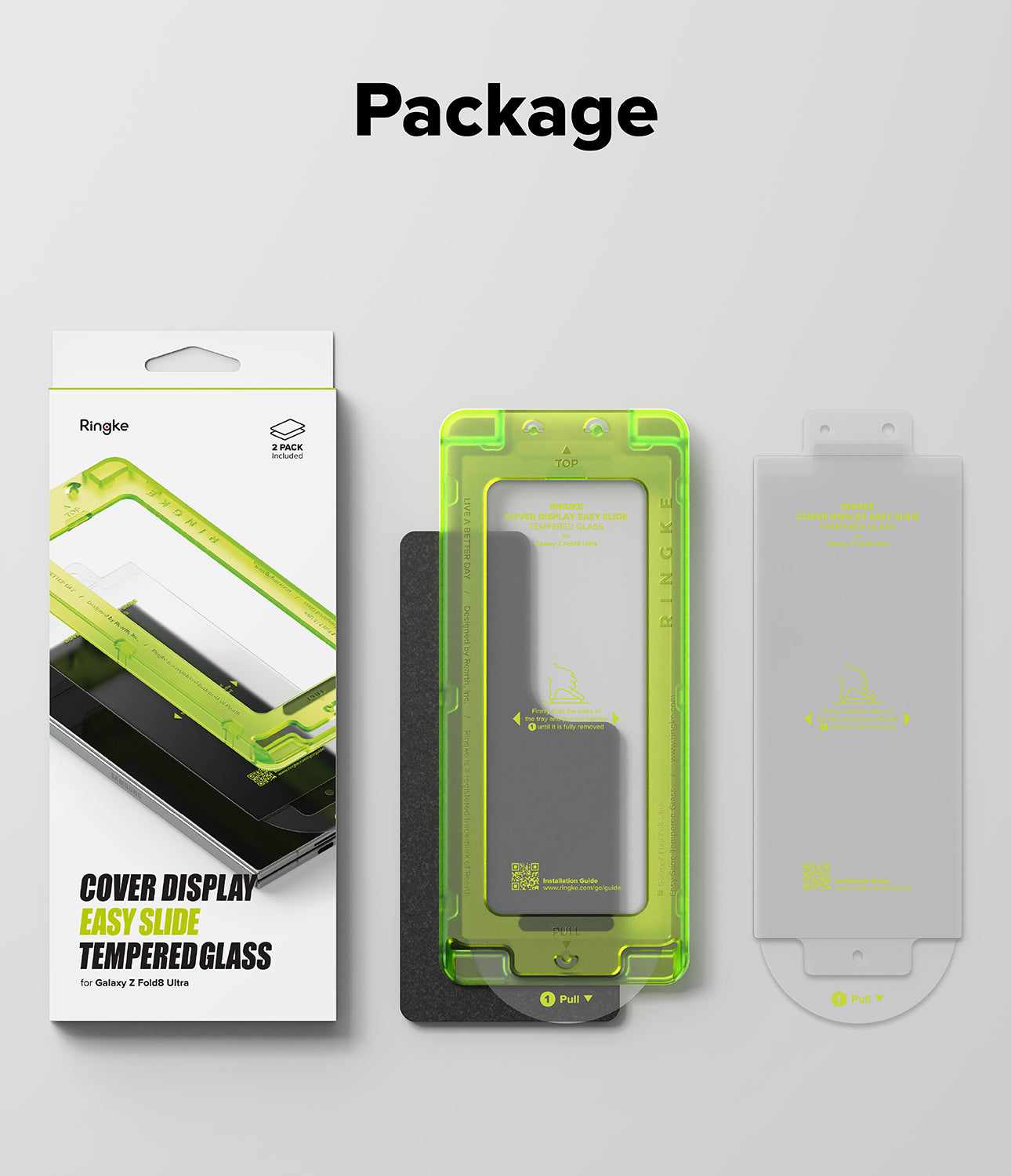 Ringke Easy Slide Cover Display Tempered Glass Screen Protector for Samsung Galaxy Z Fold 8 Ultra