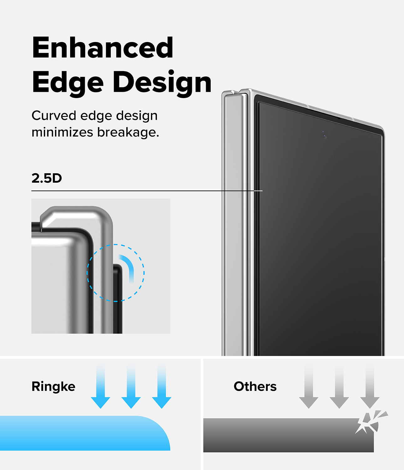 Ringke Easy Slide Cover Display Tempered Glass Screen Protector for Samsung Galaxy Z Fold 8 Ultra