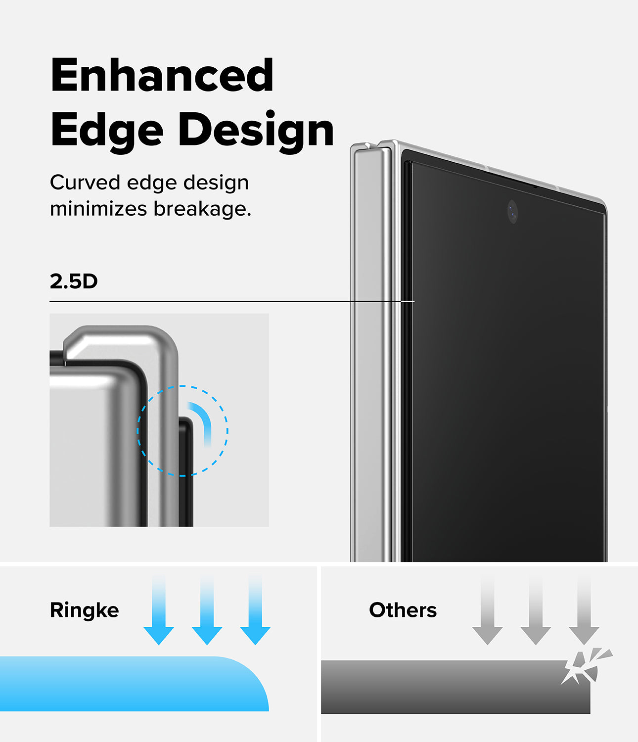 Ringke Privacy Easy Slide 360Â° Cover Display Tempered Glass Protector for Galaxy Z Fold 8 Ultra