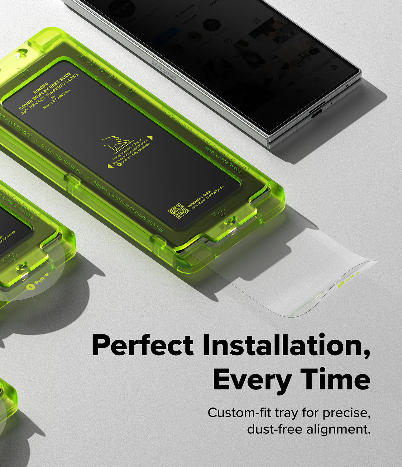 Ringke Privacy Easy Slide 360Â° Cover Display Tempered Glass Protector for Galaxy Z Fold 8 Ultra