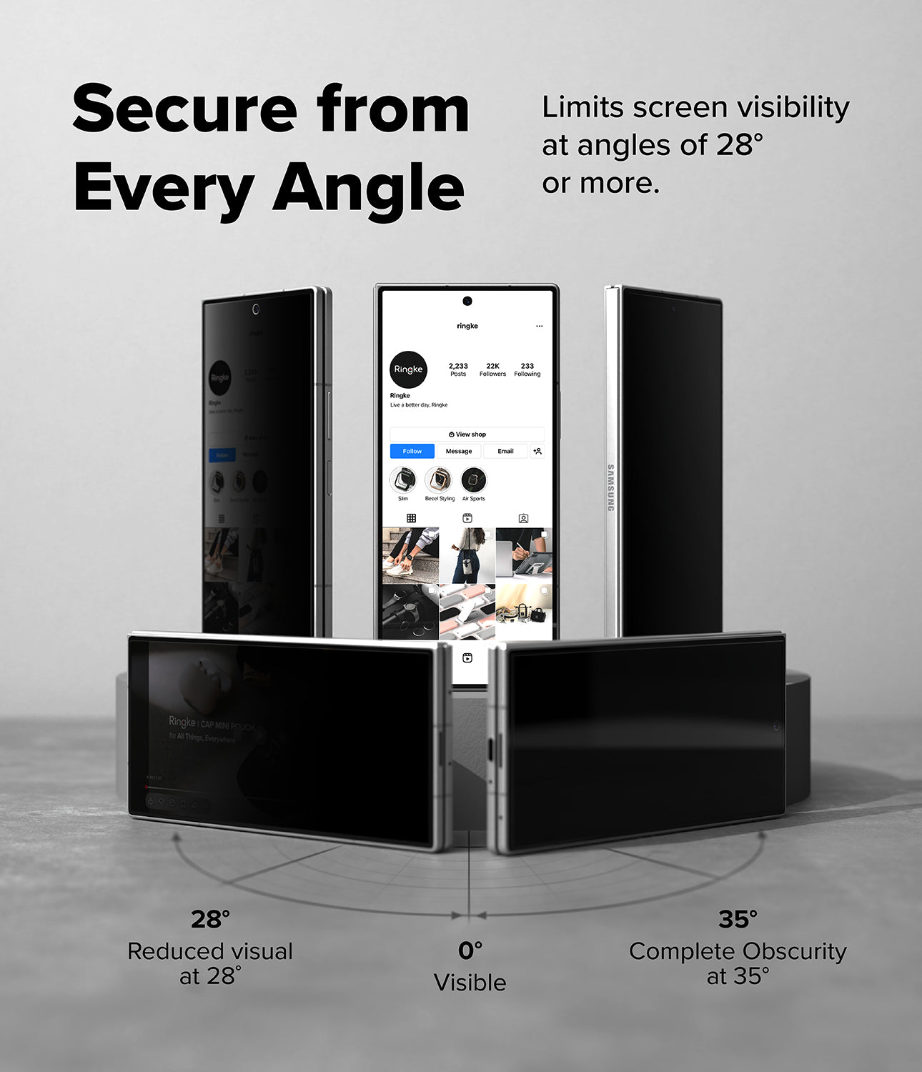 Ringke Privacy Easy Slide 360Â° Cover Display Tempered Glass Protector for Galaxy Z Fold 8 Ultra