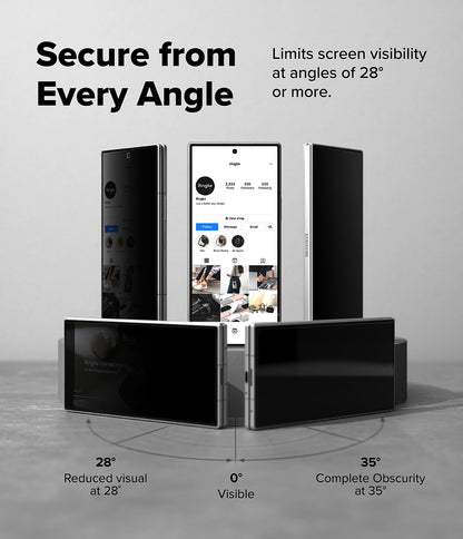 Ringke Privacy Easy Slide 360Â° Cover Display Tempered Glass Protector for Galaxy Z Fold 8 Ultra