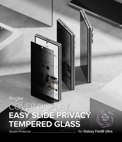 Ringke Privacy Easy Slide Cover Display Tempered Glass Screen Protector for Samsung Galaxy Z Fold 8 Ultra