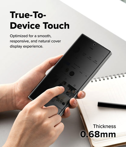 Ringke Privacy Easy Slide Cover Display Tempered Glass Screen Protector for Samsung Galaxy Z Fold 8 Ultra
