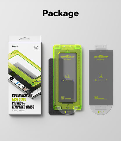 Ringke Privacy Easy Slide Cover Display Tempered Glass Screen Protector for Samsung Galaxy Z Fold 8 Ultra