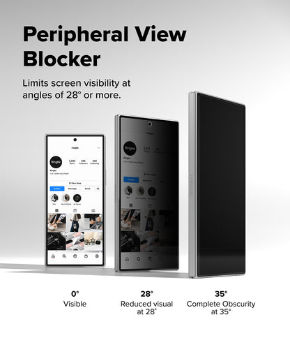 Ringke Privacy Easy Slide Cover Display Tempered Glass Screen Protector for Samsung Galaxy Z Fold 8 Ultra