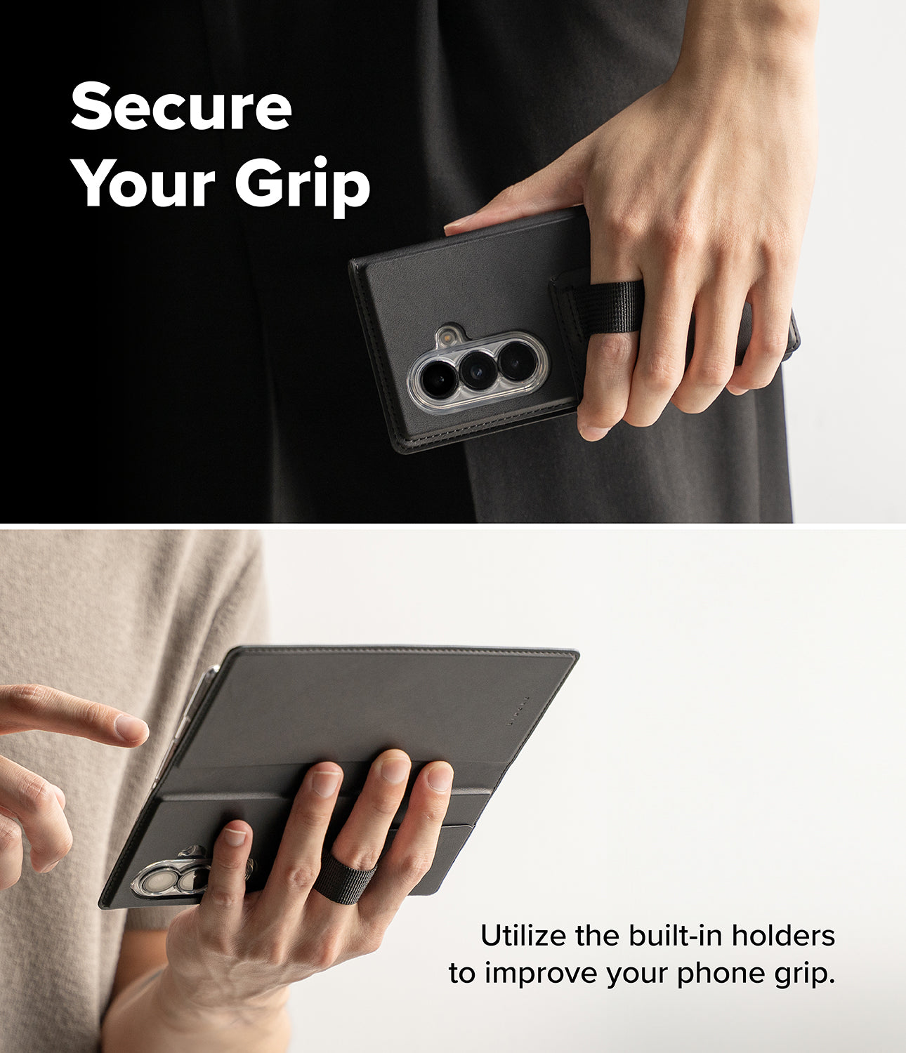 Ringke Folio Grip Wallet Magnetic Cover for Samsung Galaxy Z Fold 8 Ultra - Compatible for Magnetic Cases