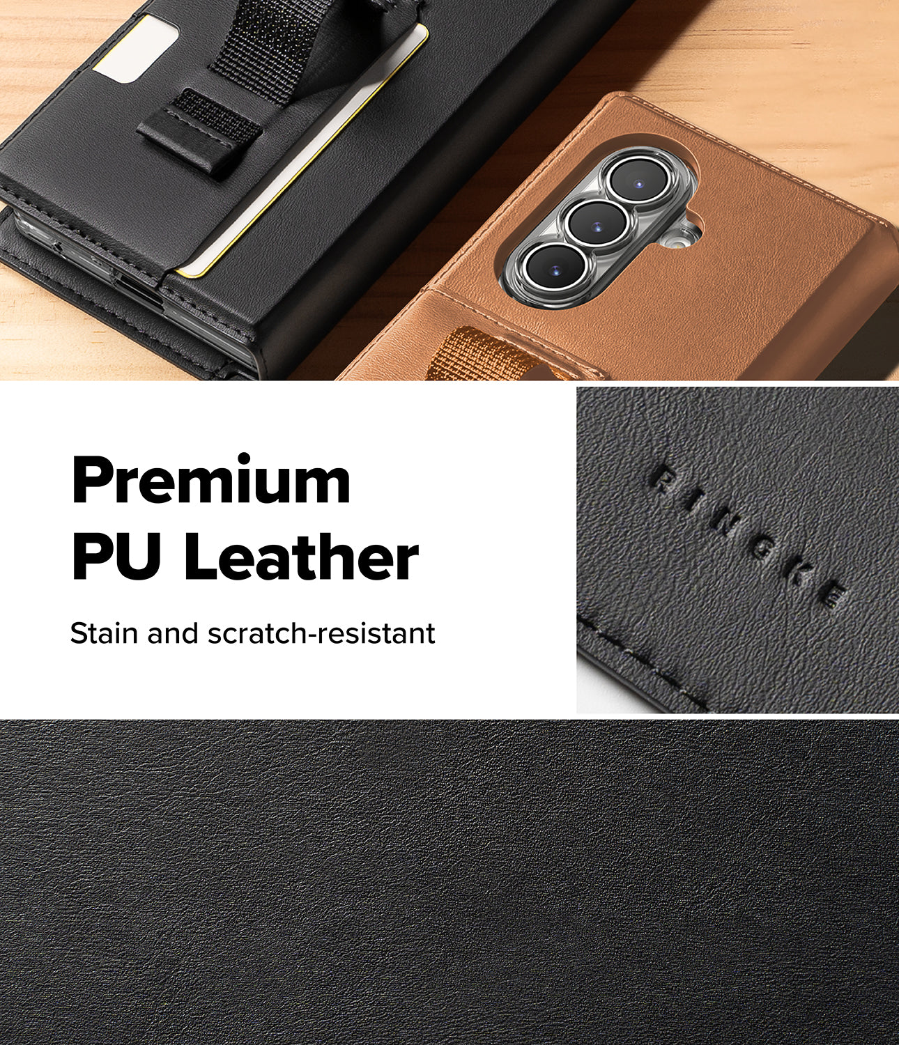 Ringke Folio Grip Wallet Magnetic Cover for Samsung Galaxy Z Fold 8 Ultra - Compatible for Magnetic Cases