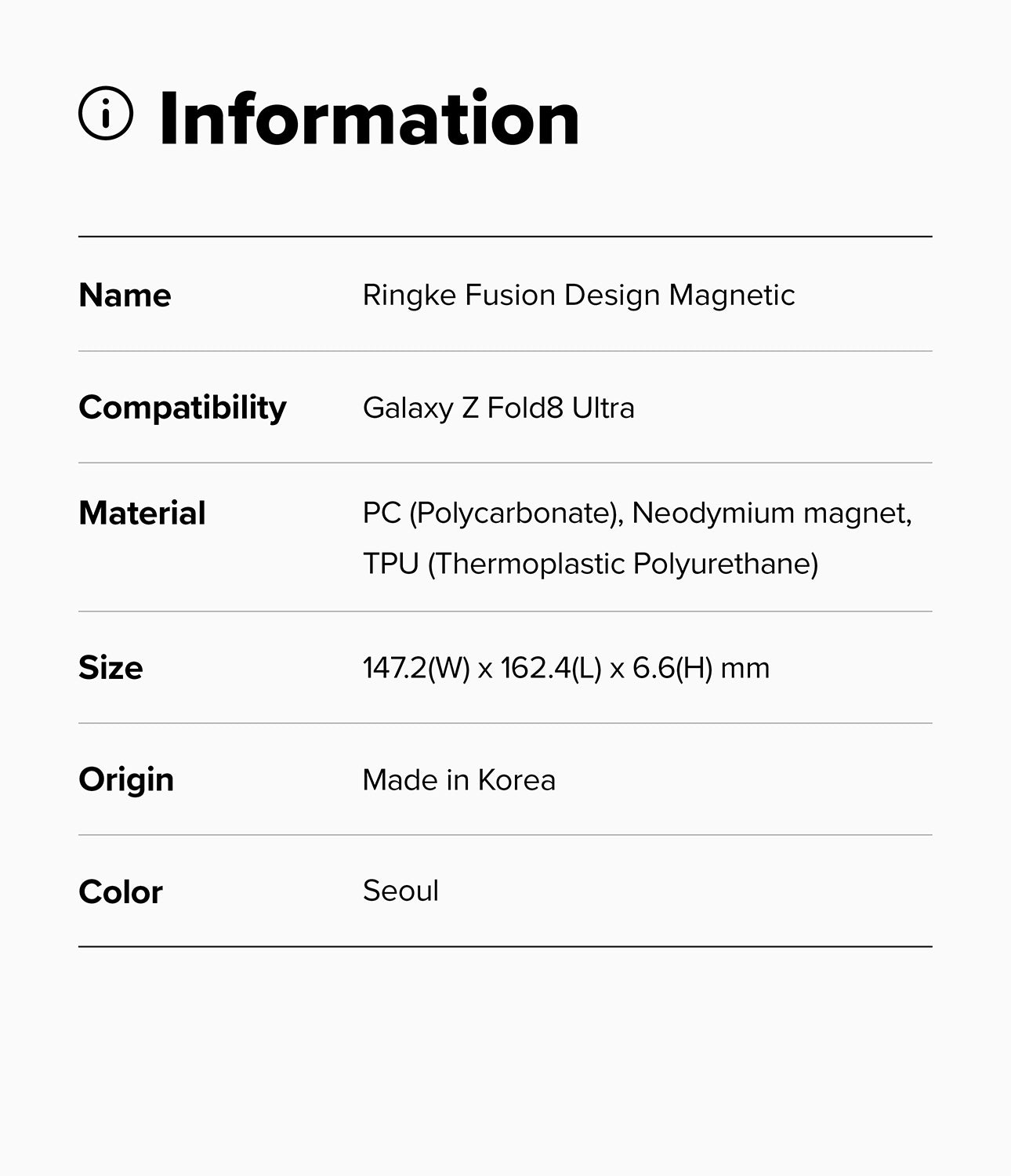 Ringke Fusion Design Magnetic Case for Samsung Galaxy Z Fold 8 Ultra