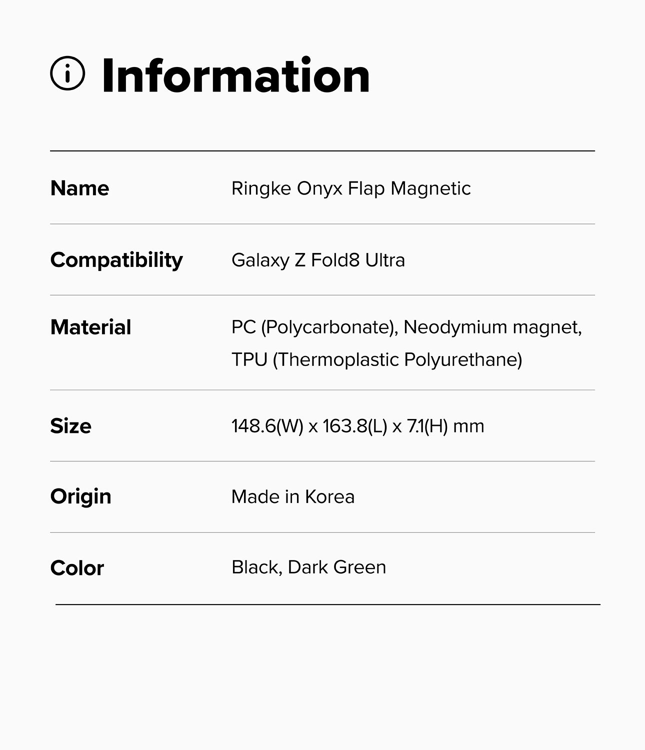 Ringke Onyx Flap Magnetic Case for Samsung Galaxy Z Fold 8 Ultra
