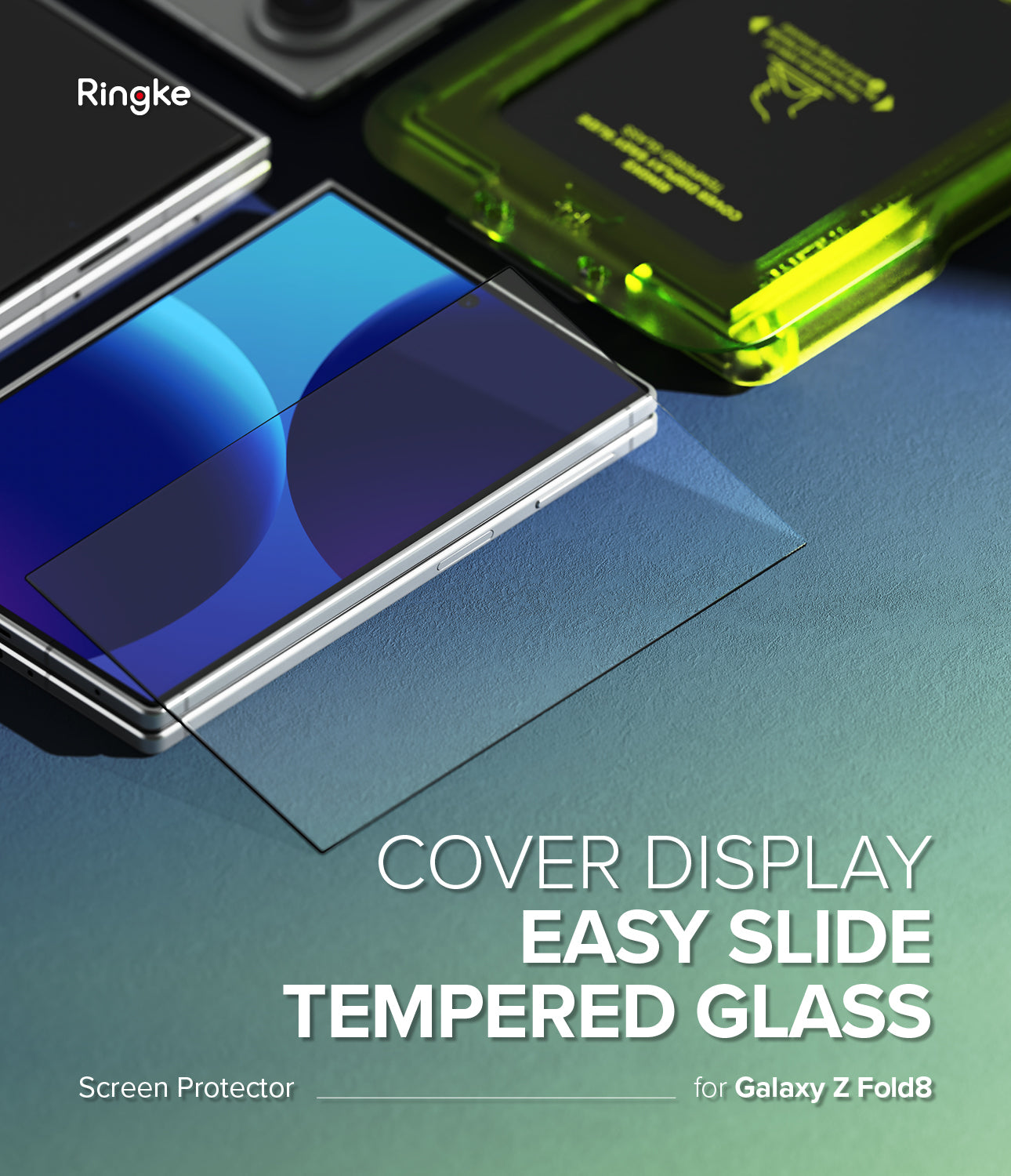 Ringke Easy Silde Cover Display Tempered Glass Screen Protector for Samsung Galaxy Z Fold 8