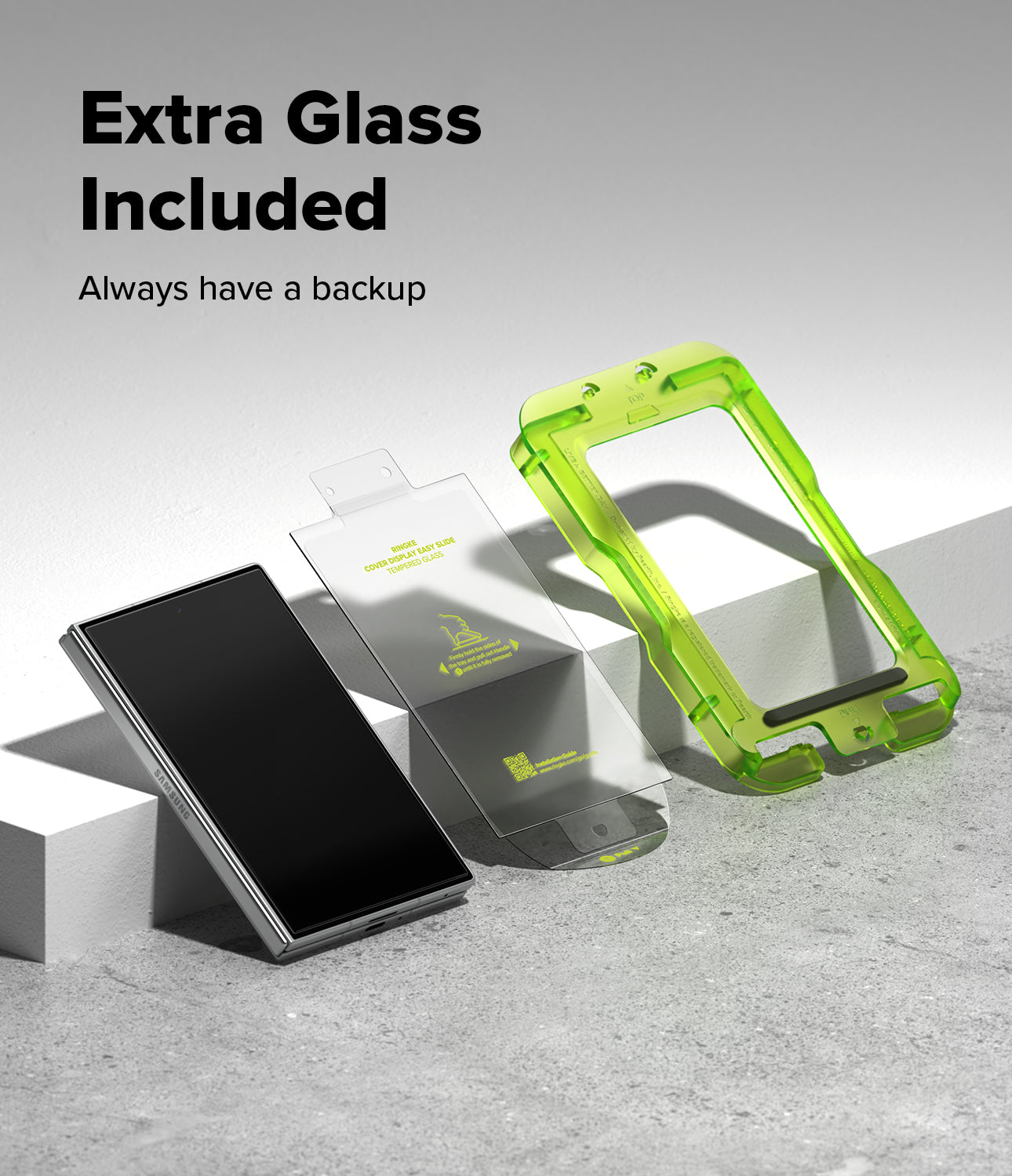 Ringke Easy Silde Cover Display Tempered Glass Screen Protector for Samsung Galaxy Z Fold 8
