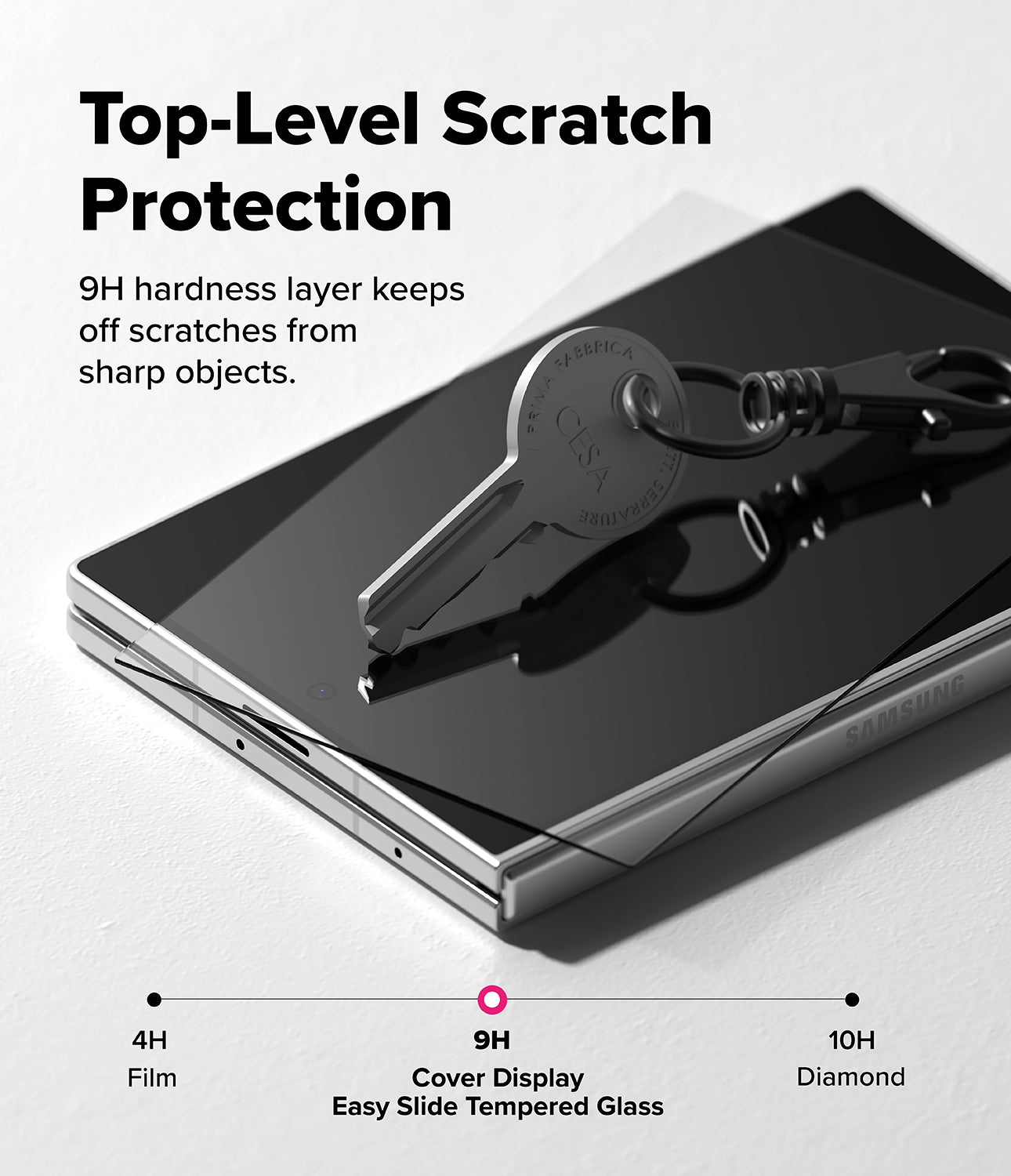 Ringke Easy Silde Cover Display Tempered Glass Screen Protector for Samsung Galaxy Z Fold 8