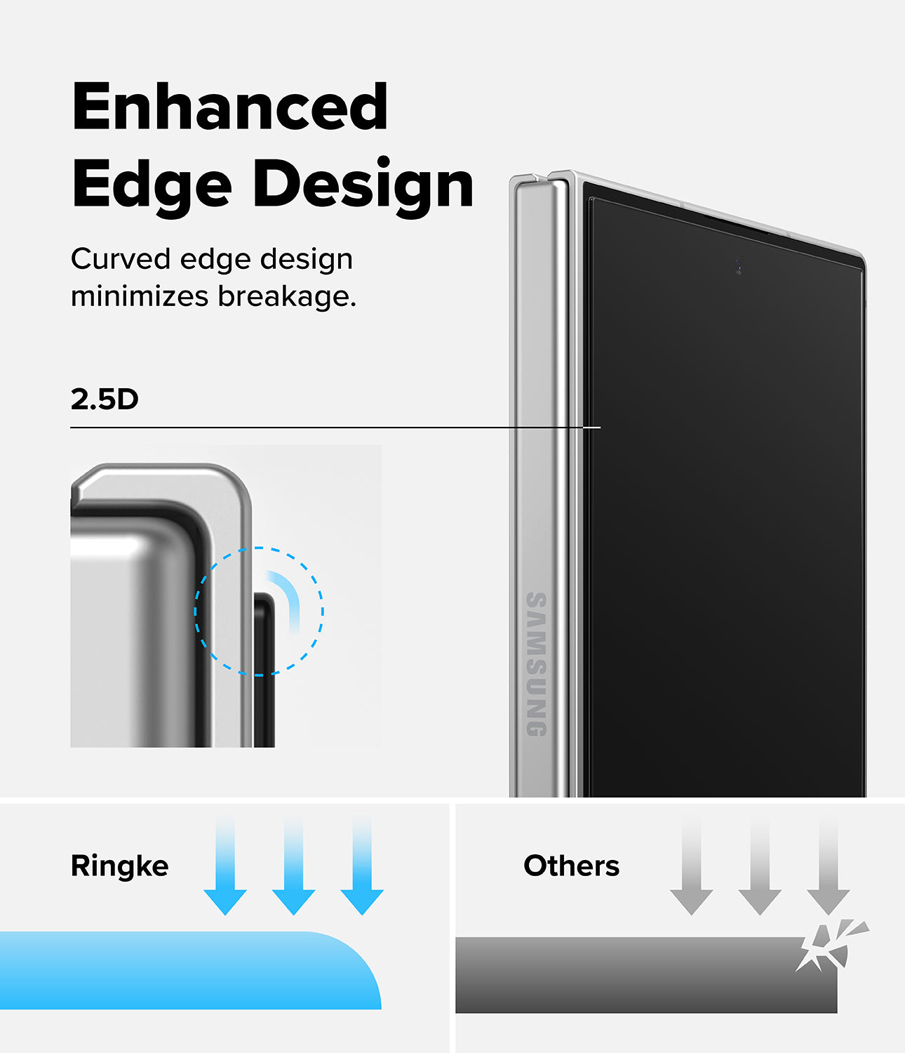 Ringke Easy Silde Cover Display Tempered Glass Screen Protector for Samsung Galaxy Z Fold 8