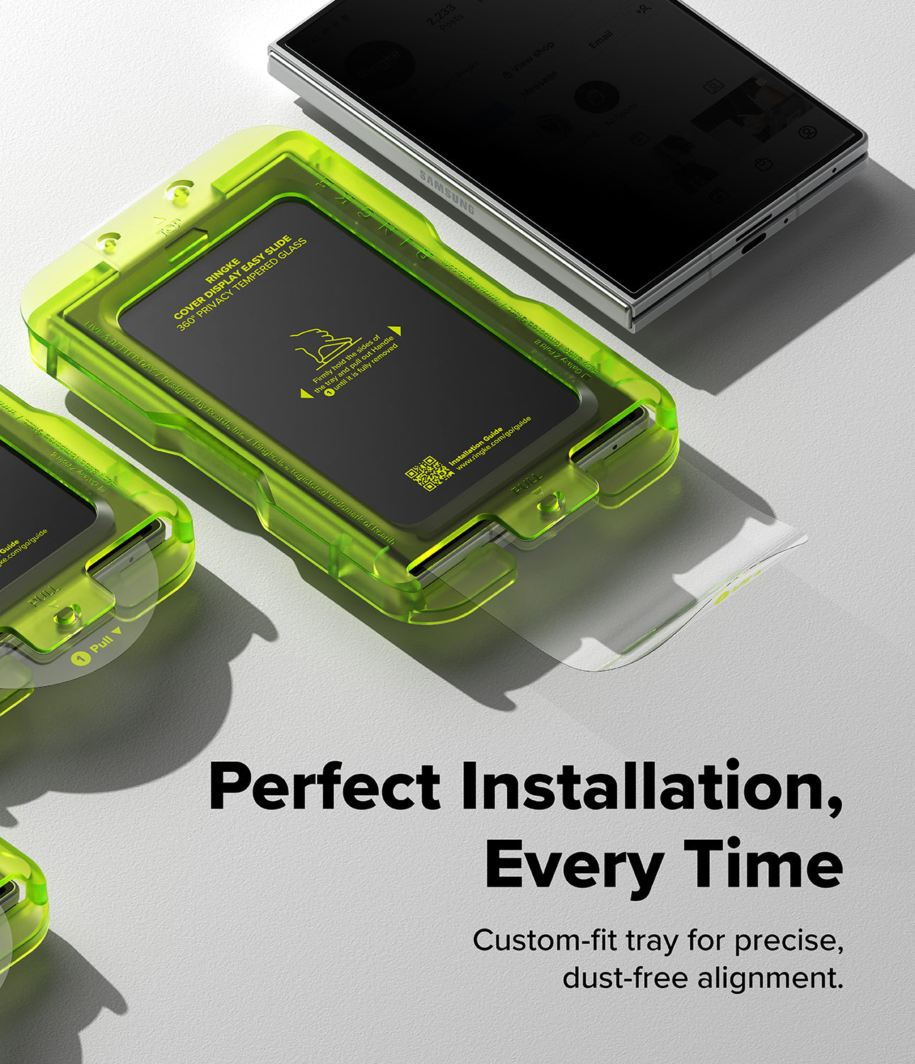 Ringke Privacy 360° Easy Silde Cover Display Tempered Glass Screen Protector for Samsung Galaxy Z Fold 8