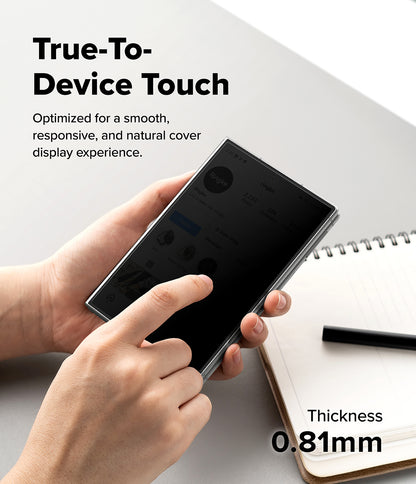 Ringke Privacy 360° Easy Silde Cover Display Tempered Glass Screen Protector for Samsung Galaxy Z Fold 8