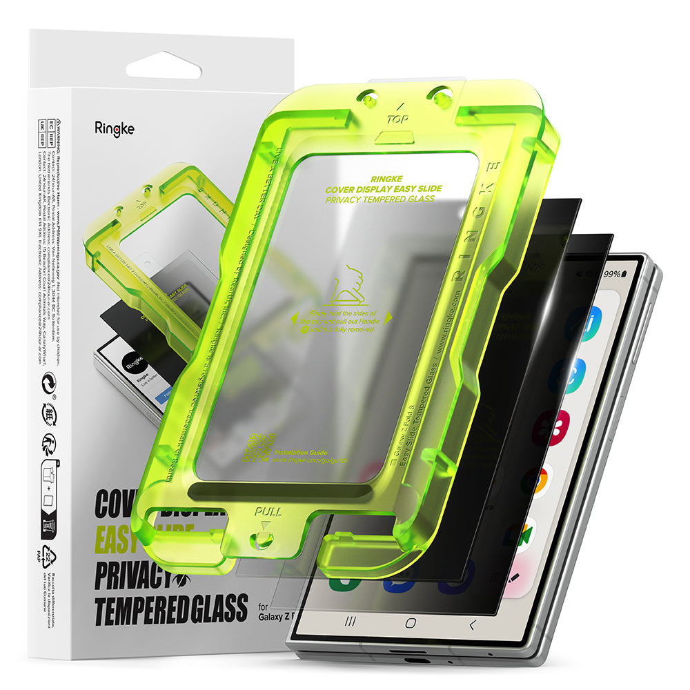 Ringke Privacy Easy Silde Cover Display Tempered Glass Screen Protector for Samsung Galaxy Z Fold 8