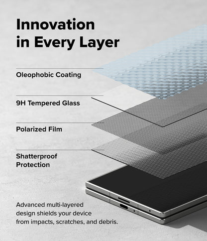 Ringke Privacy Easy Silde Cover Display Tempered Glass Screen Protector for Samsung Galaxy Z Fold 8