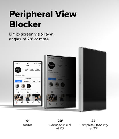 Ringke Privacy Easy Silde Cover Display Tempered Glass Screen Protector for Samsung Galaxy Z Fold 8