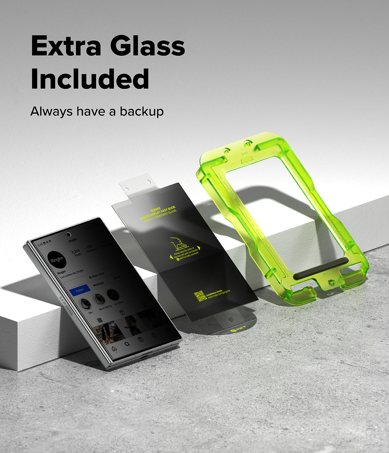 Ringke Privacy Easy Silde Cover Display Tempered Glass Screen Protector for Samsung Galaxy Z Fold 8