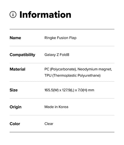 Ringke Fusion Flap Case for Samsung Galaxy Z Fold 8