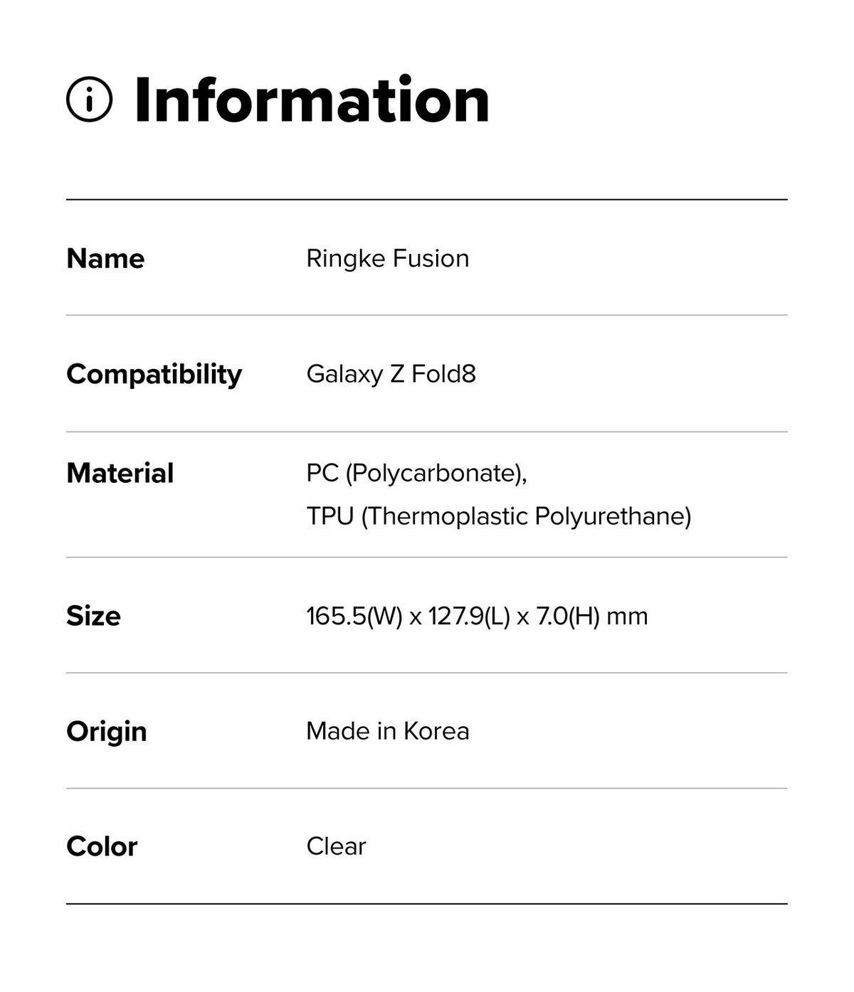 Ringke Fusion Case for Samsung Galaxy Z Fold 8