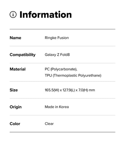 Ringke Fusion Case for Samsung Galaxy Z Fold 8