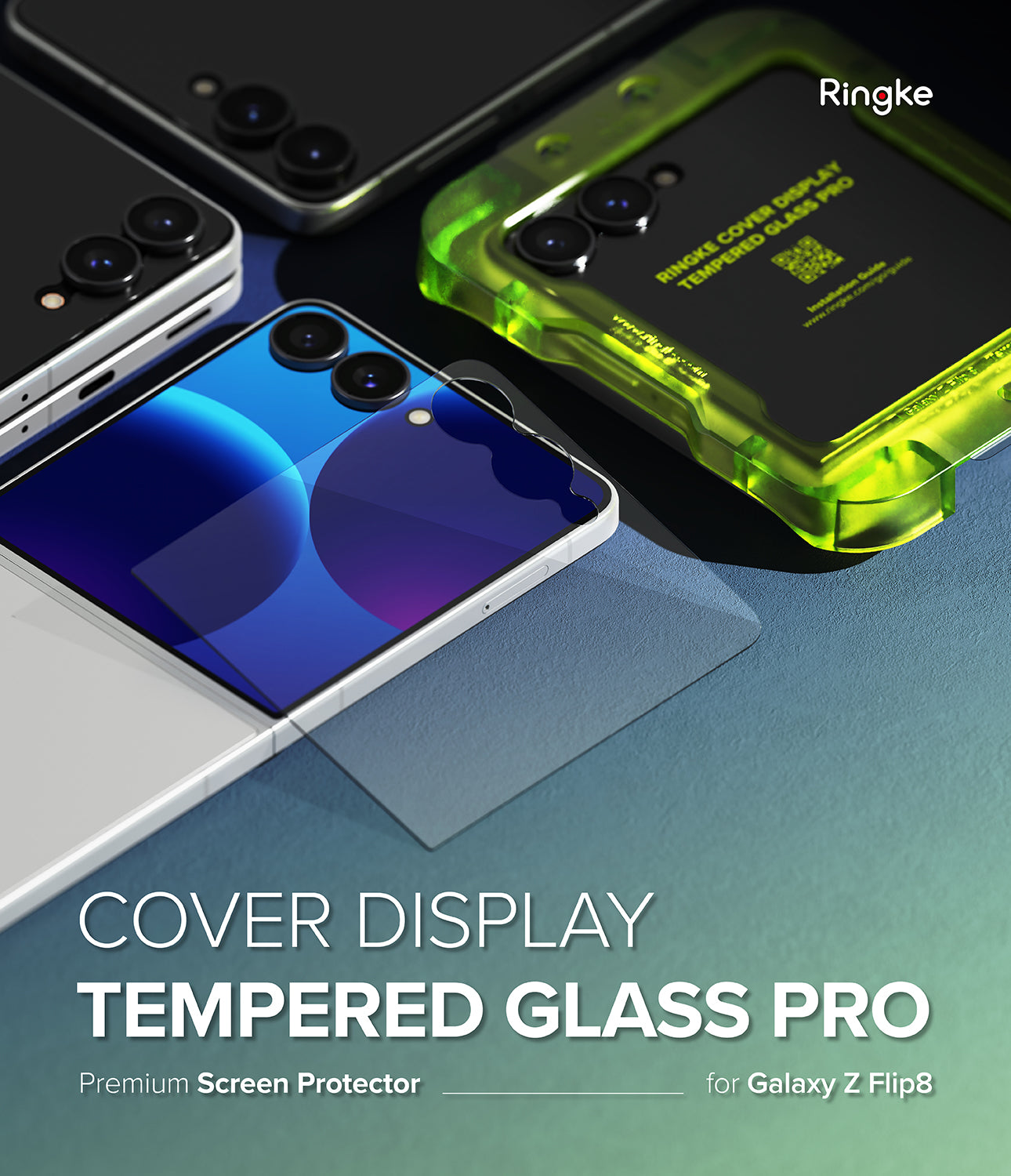 Ringke Cover Display Tempered Glass PRO Protector for Samsung Galazy Z Flip 8
