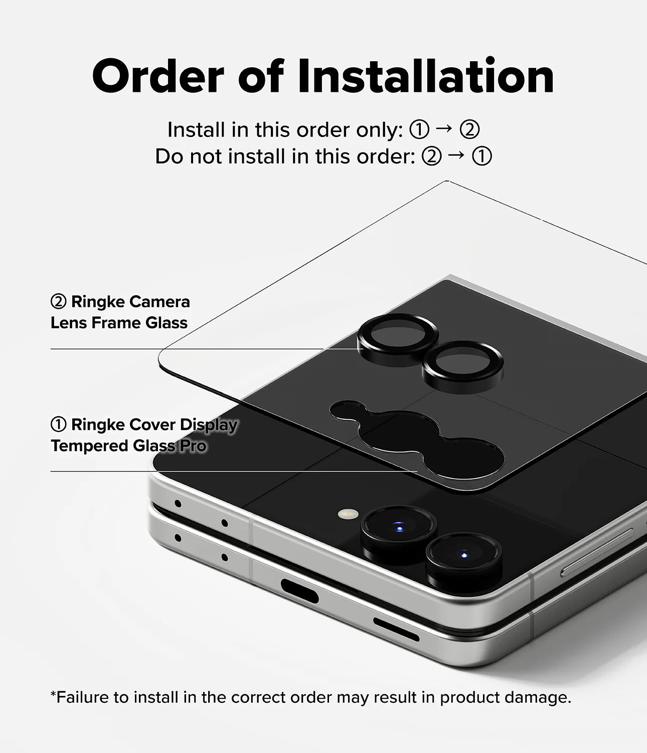 Ringke Camera Lens Frame Protector for Samsung Galaxy Z Flip 8