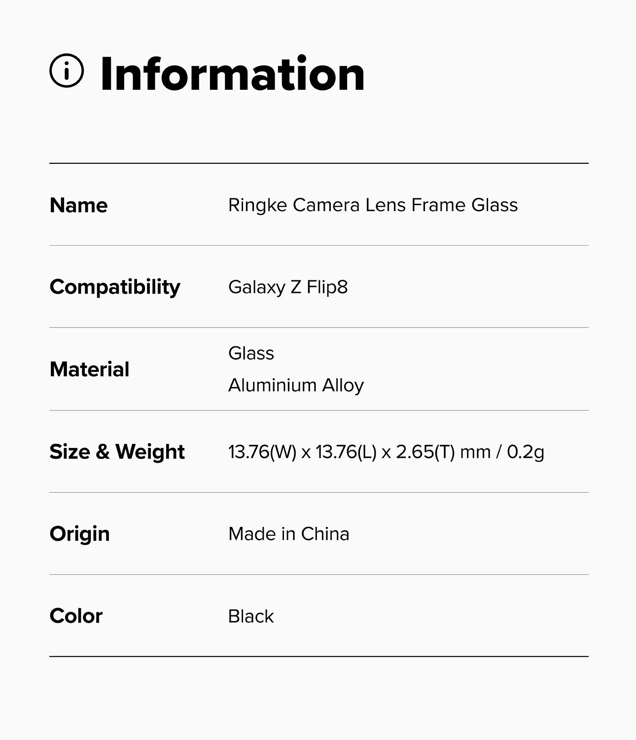 Ringke Camera Lens Frame Protector for Samsung Galaxy Z Flip 8